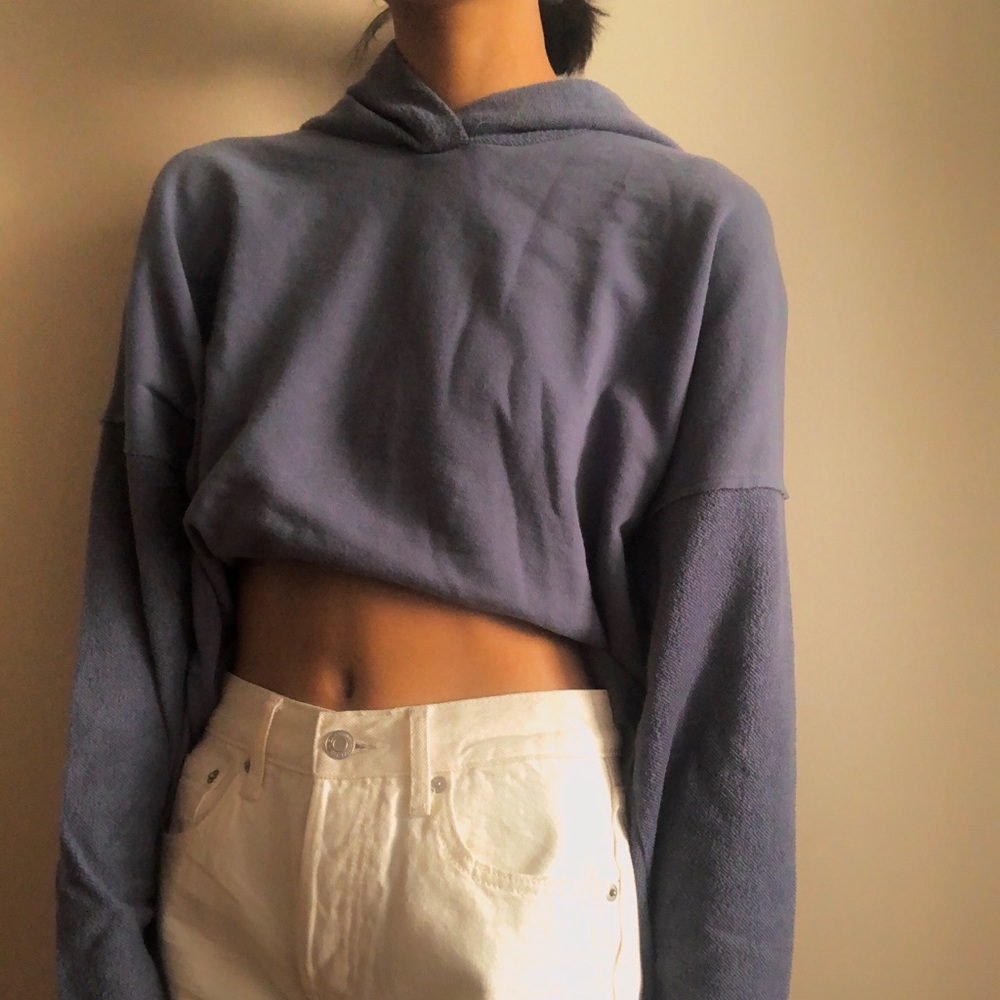 Forever 21 MEDIUM faded blue hoodie